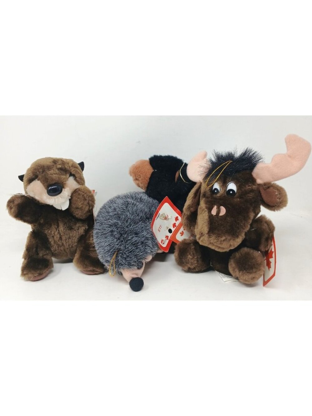 4 Pine Falls Canada Plush Moose Bear Beaver Hedgehog Canadiana Collection #GS-7